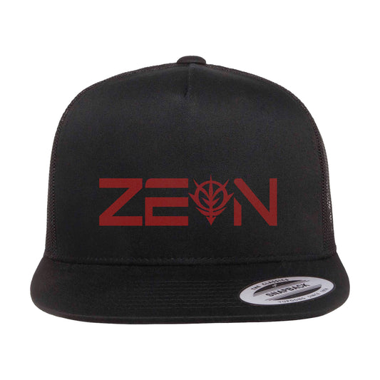 ZEON Snapback Trucker Hat – Mobile Suit: Gundam Inspired, Flat bill Mesh Back