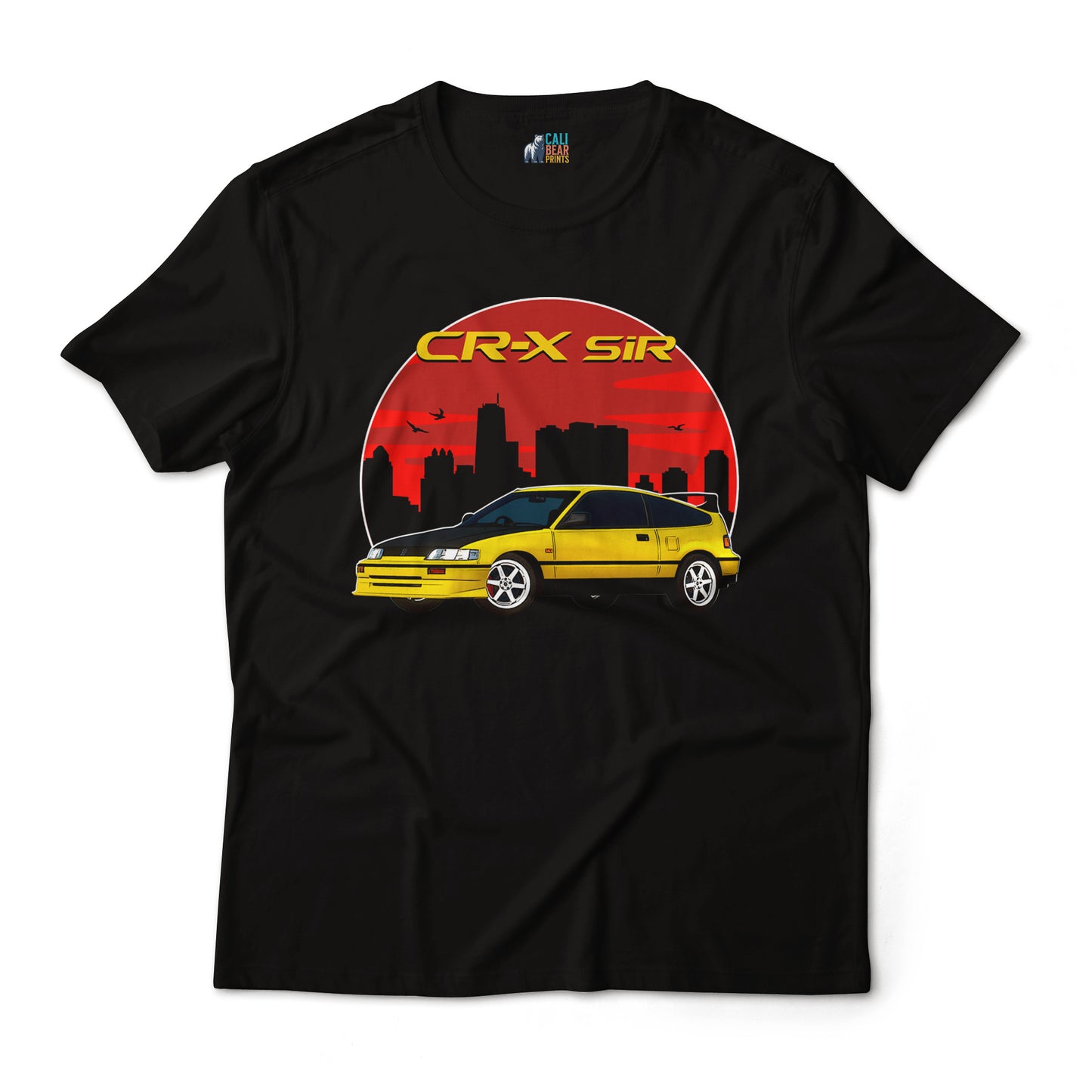 1991 CR‑X SiR Yellow Honda Graphic Art Tee Retro JDM Car T-Shirt