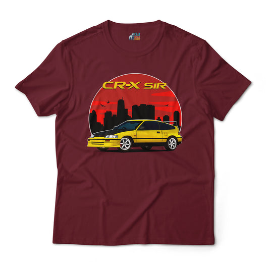1991 CR‑X SiR Yellow Honda Graphic Art Tee Retro JDM Car T-Shirt