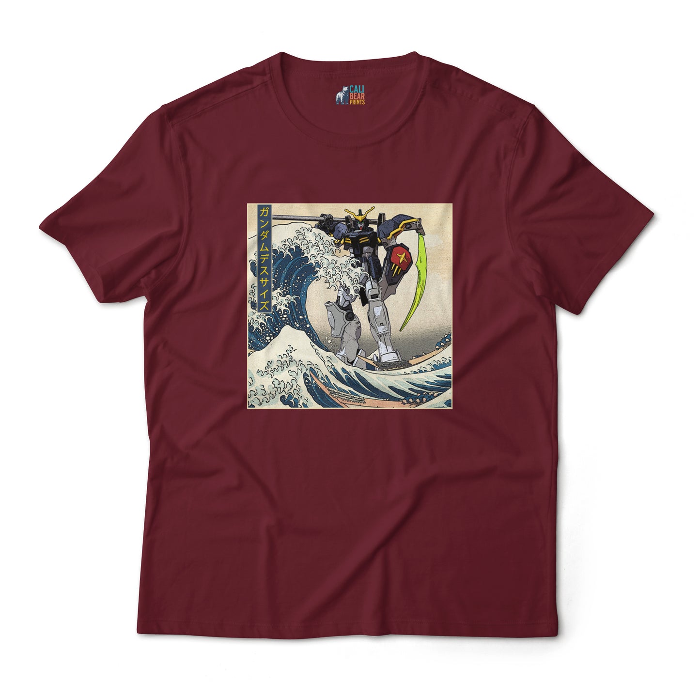 Gundam Deathscythe Mobile Suit Off Kanagawa Wave Anime Graphic Tee