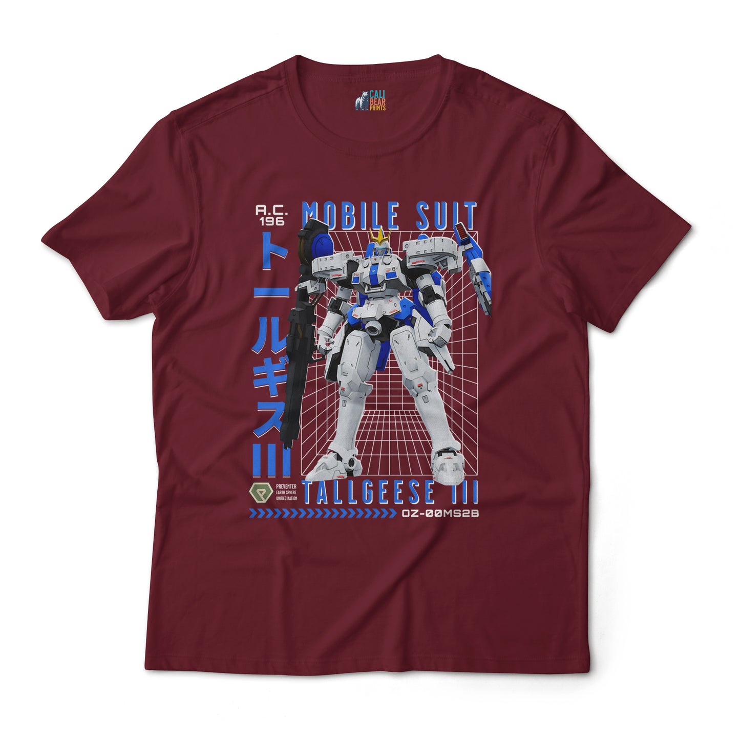Tallgeese III OZ-00MS2B Mobile Suit Zechs Merquise Pilot Gundam Anime Graphic Art Tee