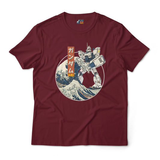 Gundam RX-79 EZ8 Mobile Suit: 08th MS Team in the Great Wave off Kanagawa T-Shirt