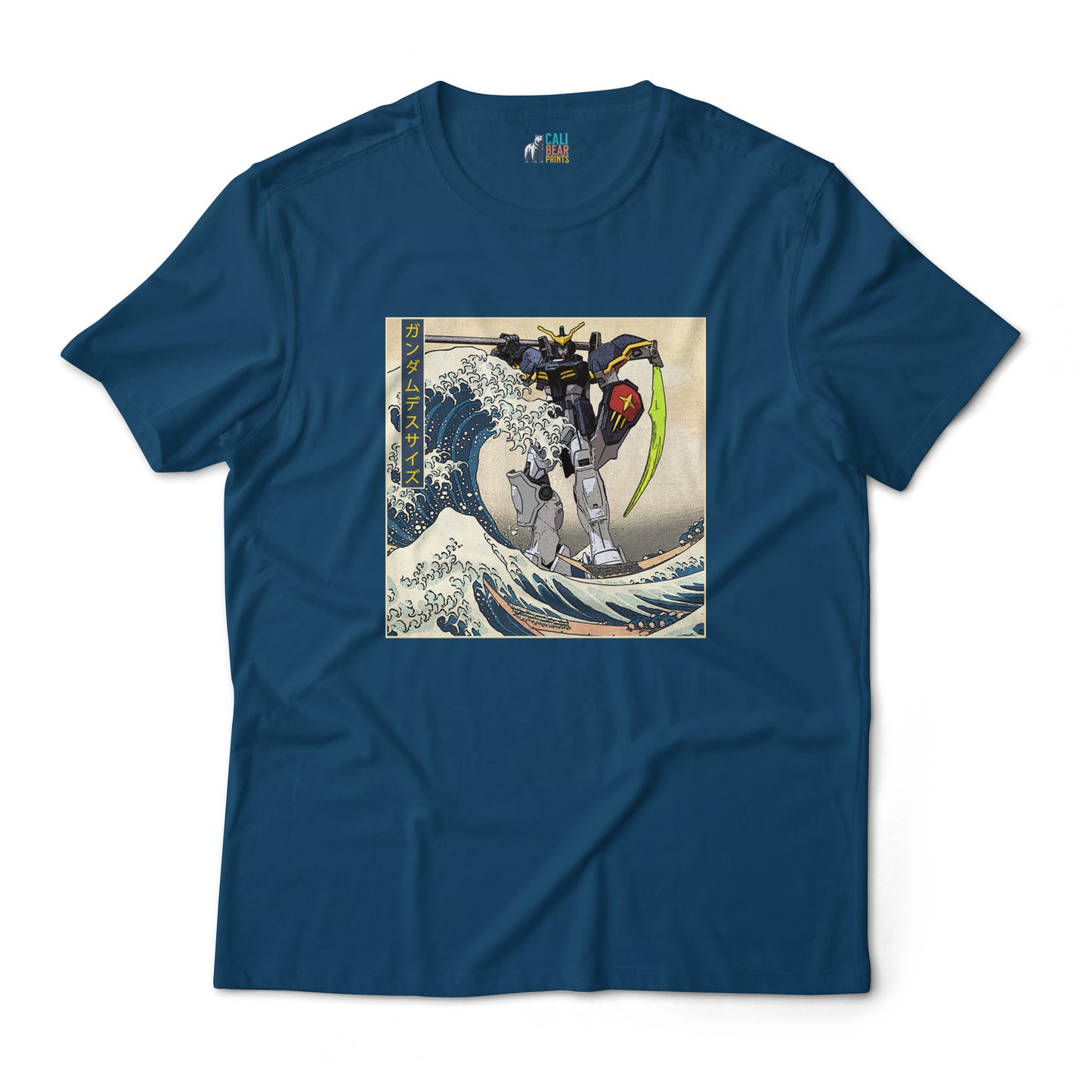 Gundam Deathscythe Mobile Suit Off Kanagawa Wave Anime Graphic Tee