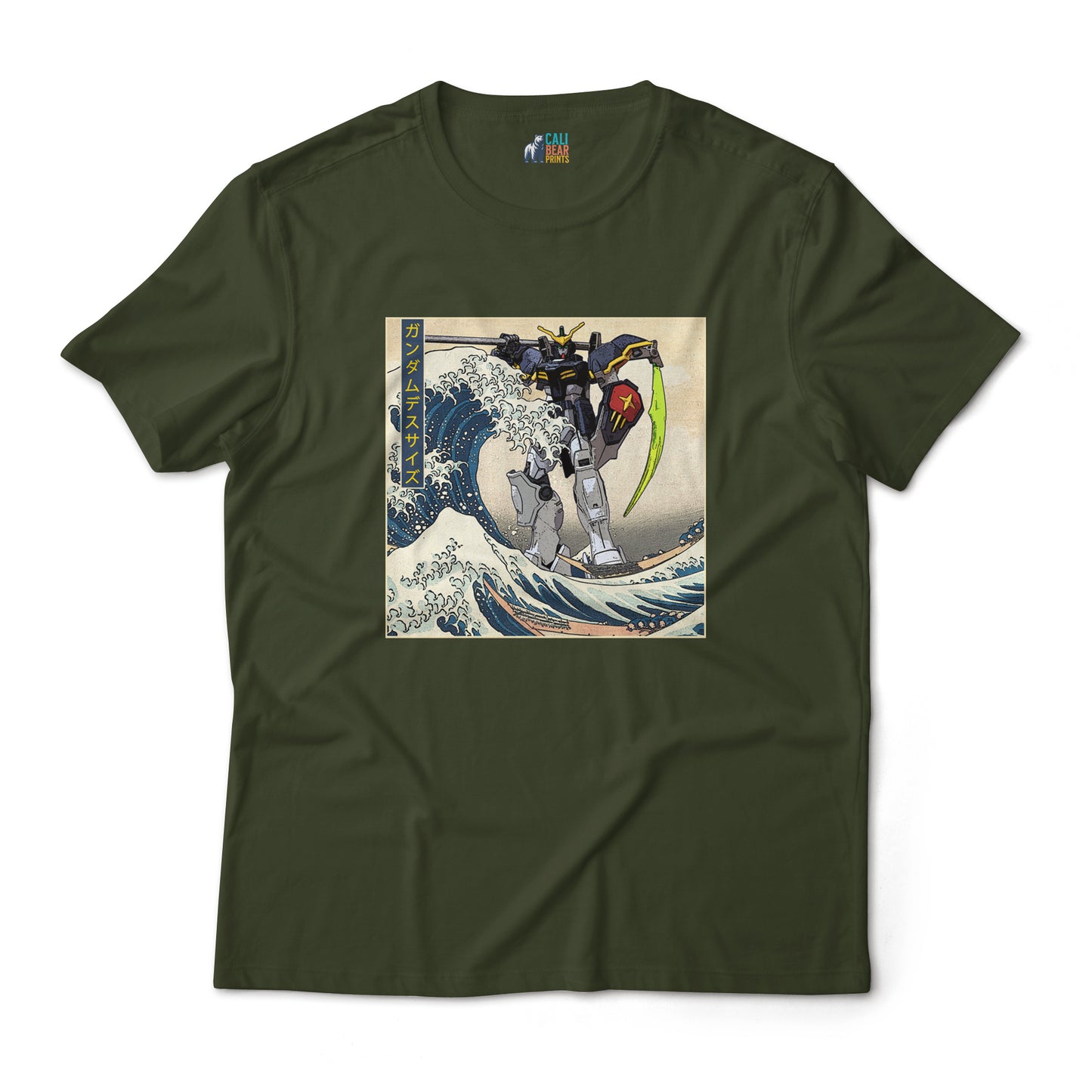 Gundam Deathscythe Mobile Suit Off Kanagawa Wave Anime Graphic Tee