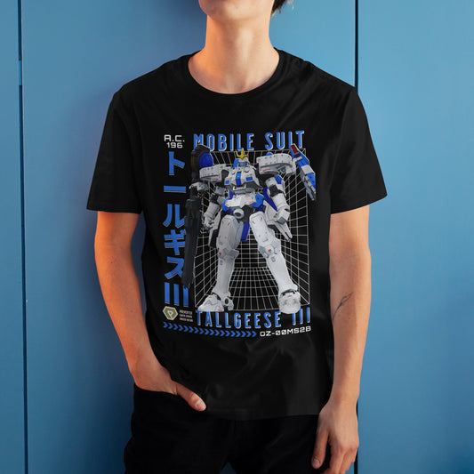 Tallgeese III OZ-00MS2B Mobile Suit Zechs Merquise Pilot Gundam Anime Graphic Art Tee