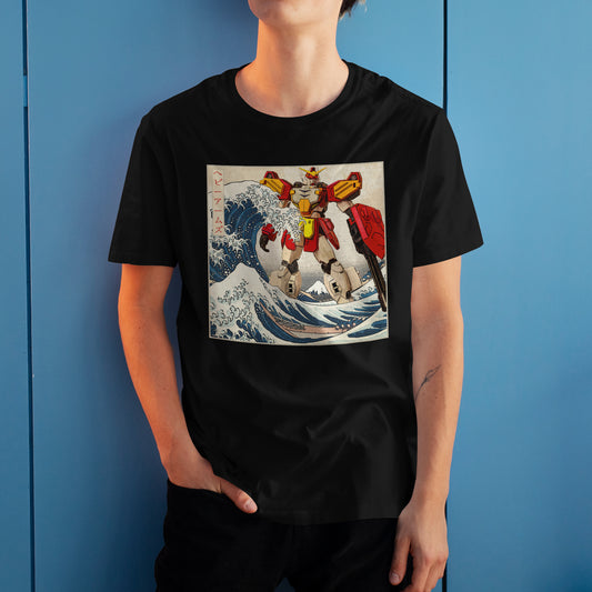 Gundam Heavyarms in Great off Kanagawa Wave Anime Graphic Tee