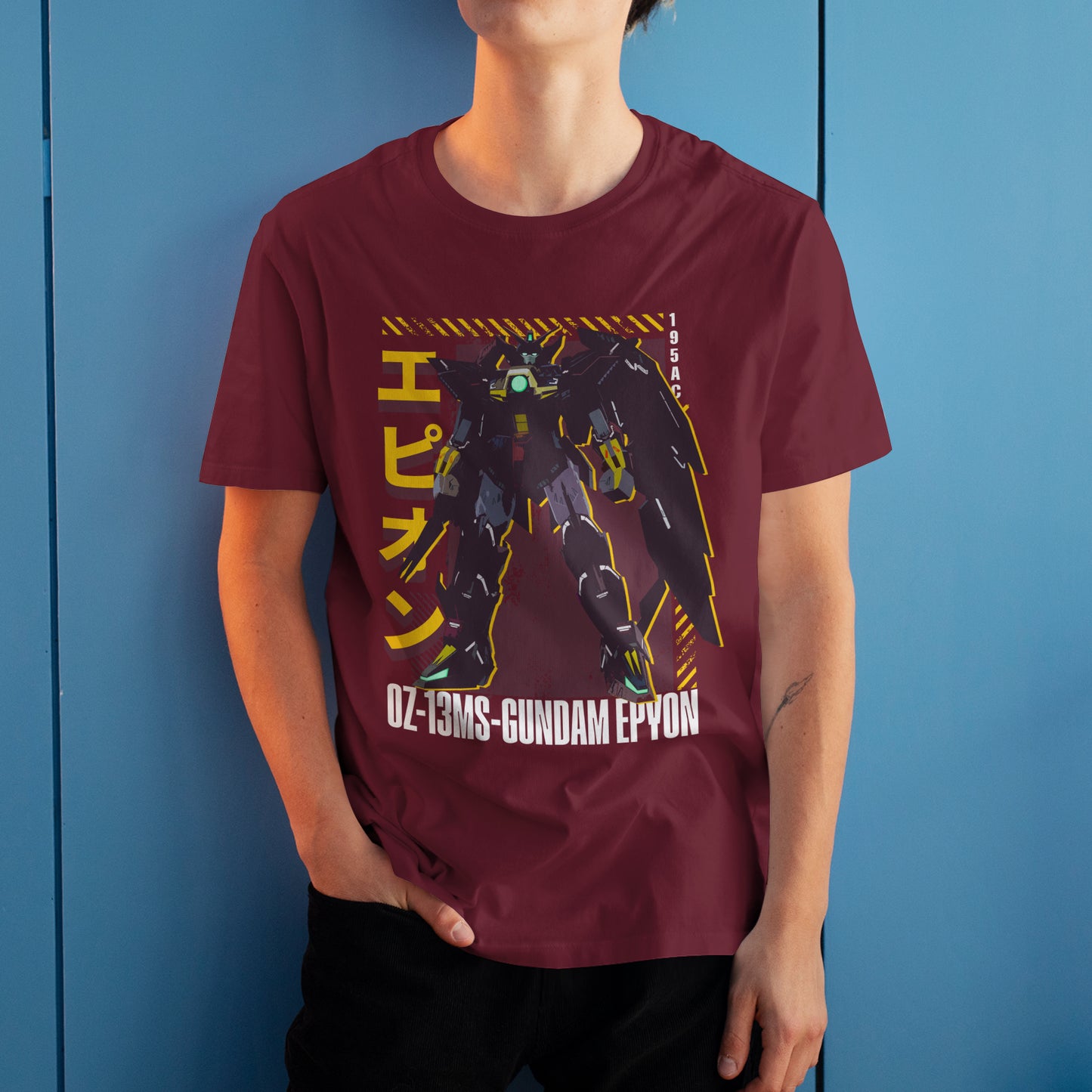 Gundam Epyon OZ-13MS Mobile Suit Tee Gundam Wing Anime Graphic Art T-Shirt