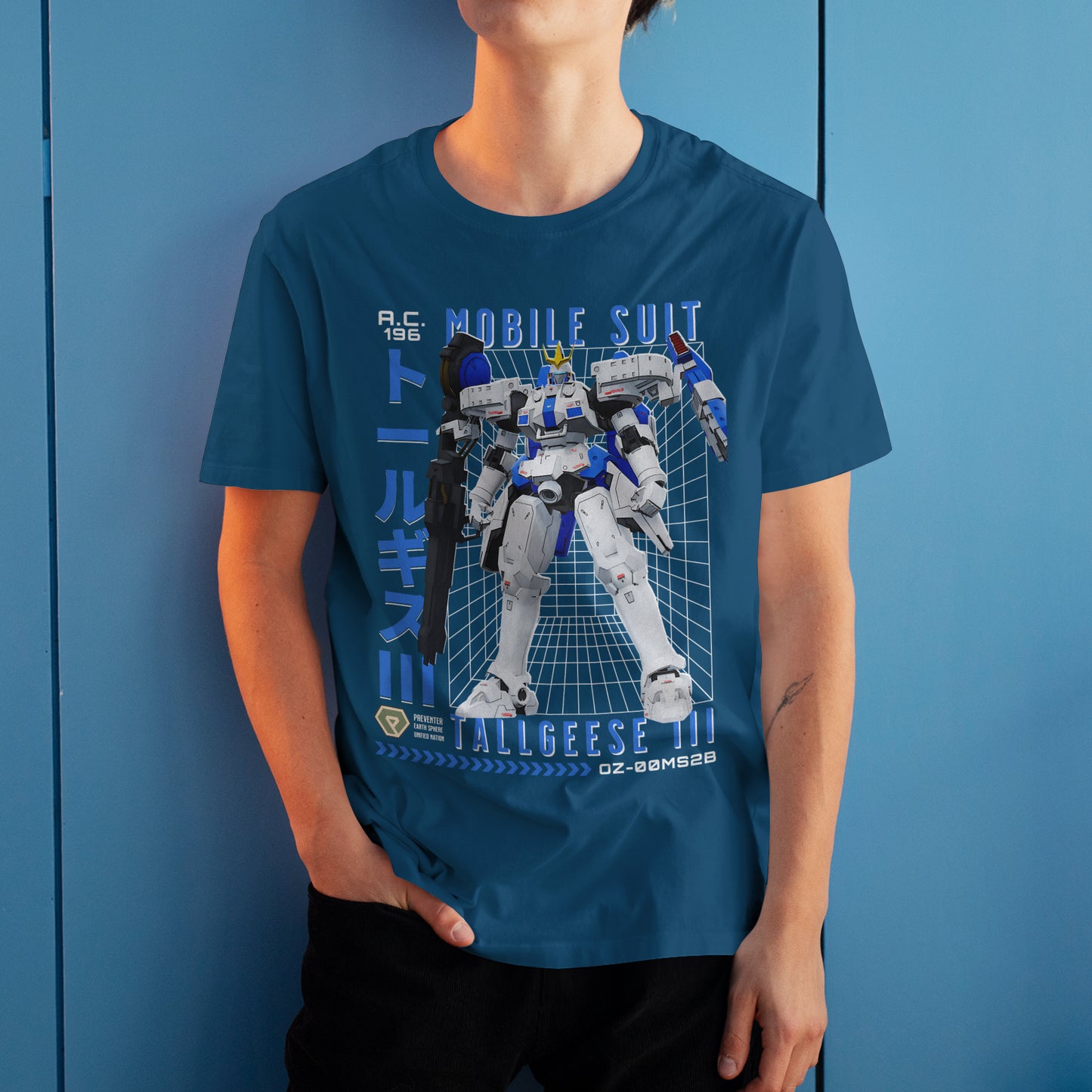 Tallgeese III OZ-00MS2B Mobile Suit Zechs Merquise Pilot Gundam Anime Graphic Art Tee