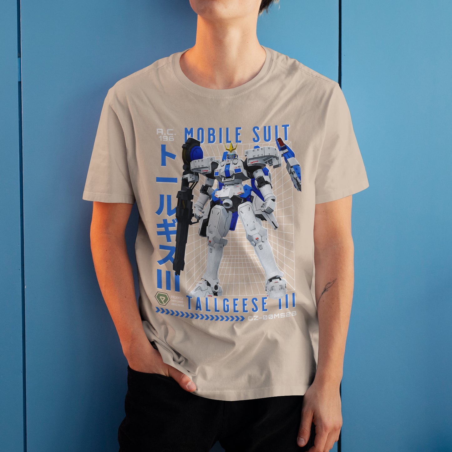 Tallgeese III OZ-00MS2B Mobile Suit Zechs Merquise Pilot Gundam Anime Graphic Art Tee