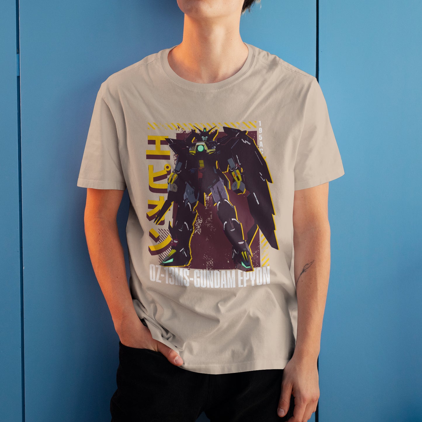 Gundam Epyon OZ-13MS Mobile Suit Tee Gundam Wing Anime Graphic Art T-Shirt