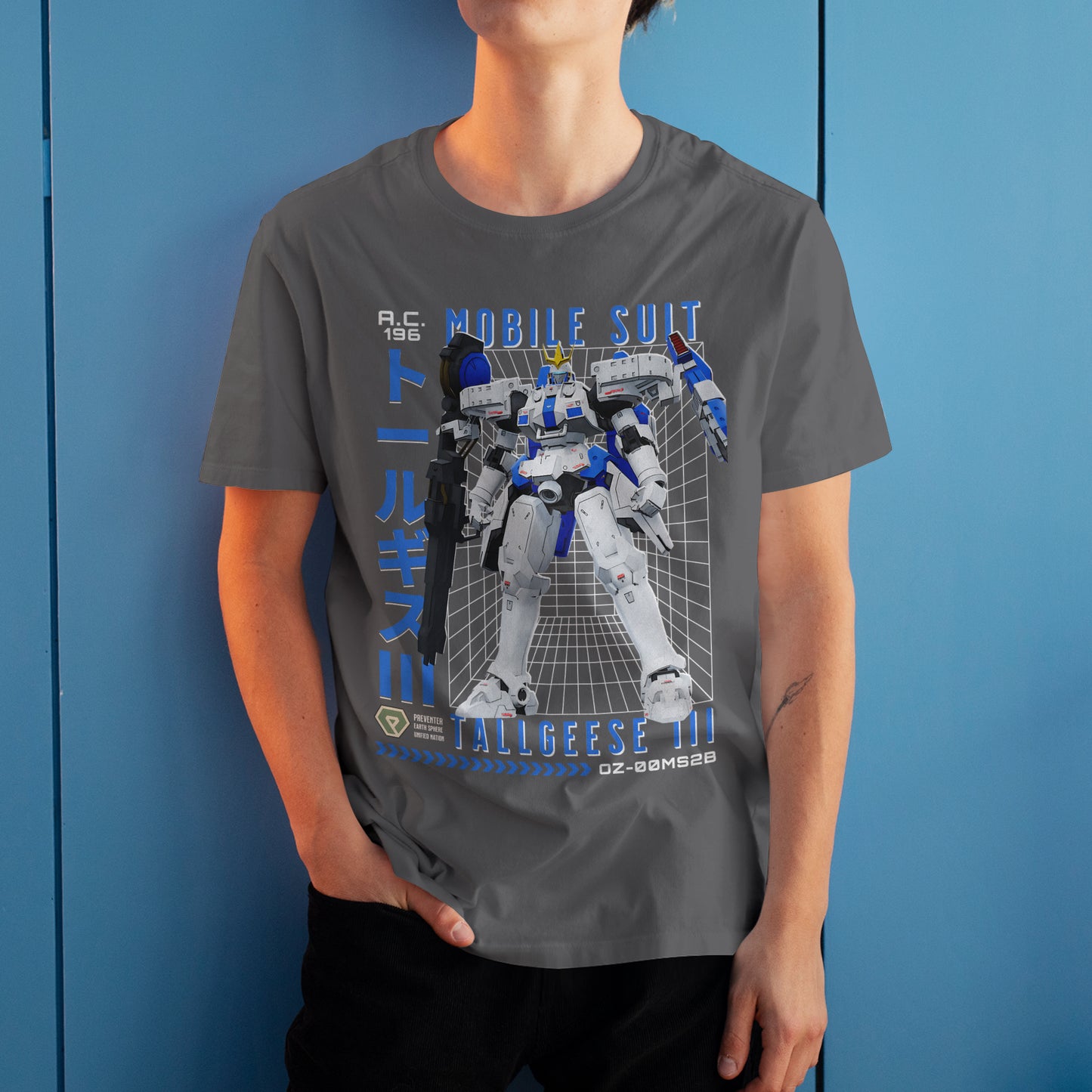 Tallgeese III OZ-00MS2B Mobile Suit Zechs Merquise Pilot Gundam Anime Graphic Art Tee