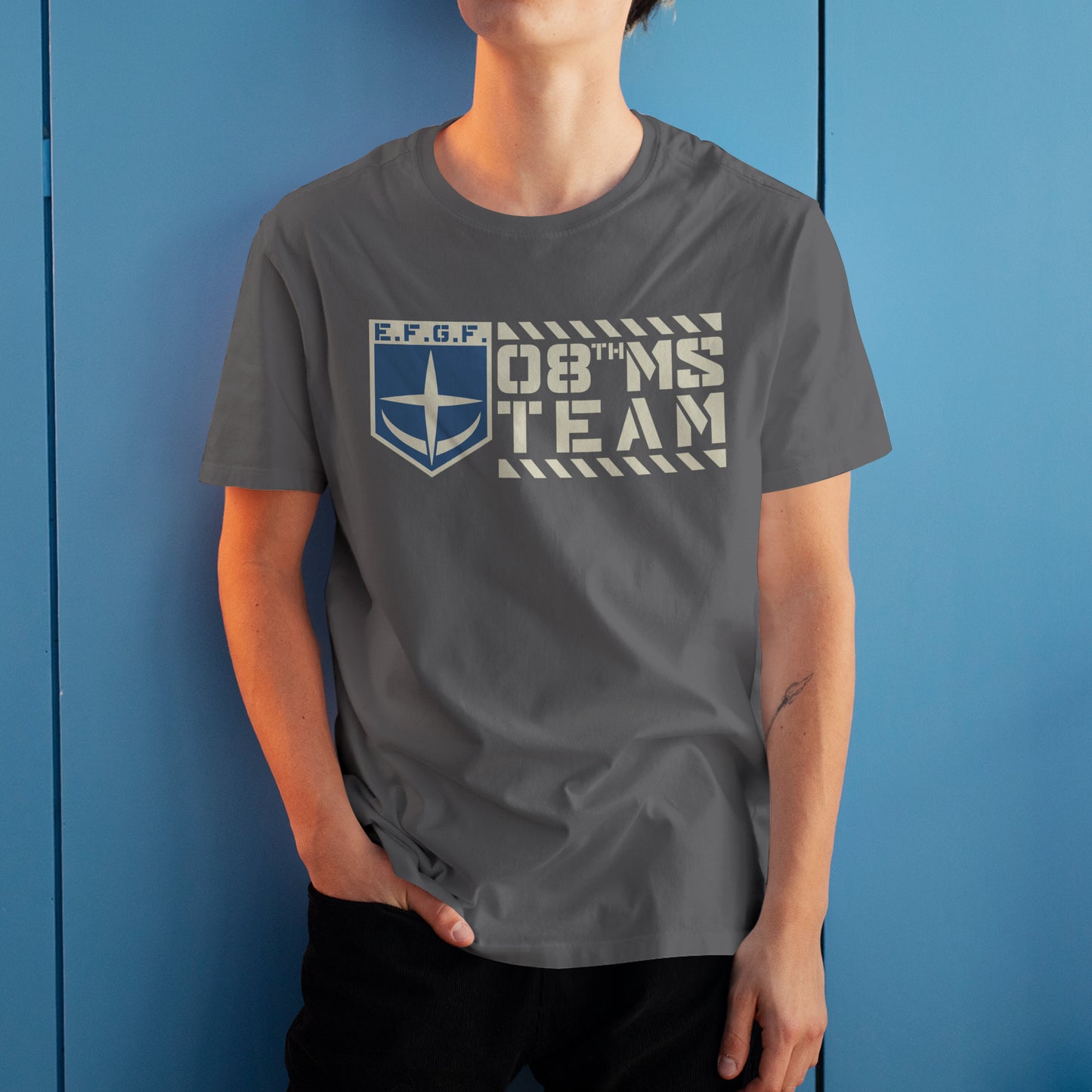 Gundam 08th MS Team Earth Federation Ground Forces E.F.G.F Anime Graphic Art T-Shirt
