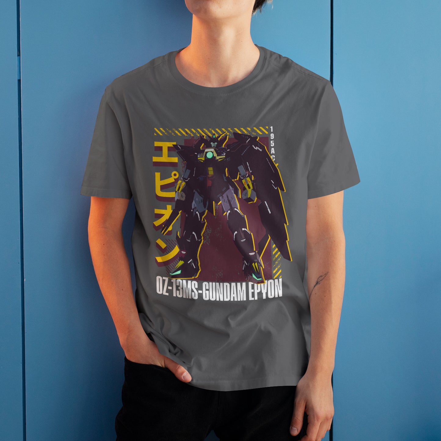 Gundam Epyon OZ-13MS Mobile Suit Tee Gundam Wing Anime Graphic Art T-Shirt