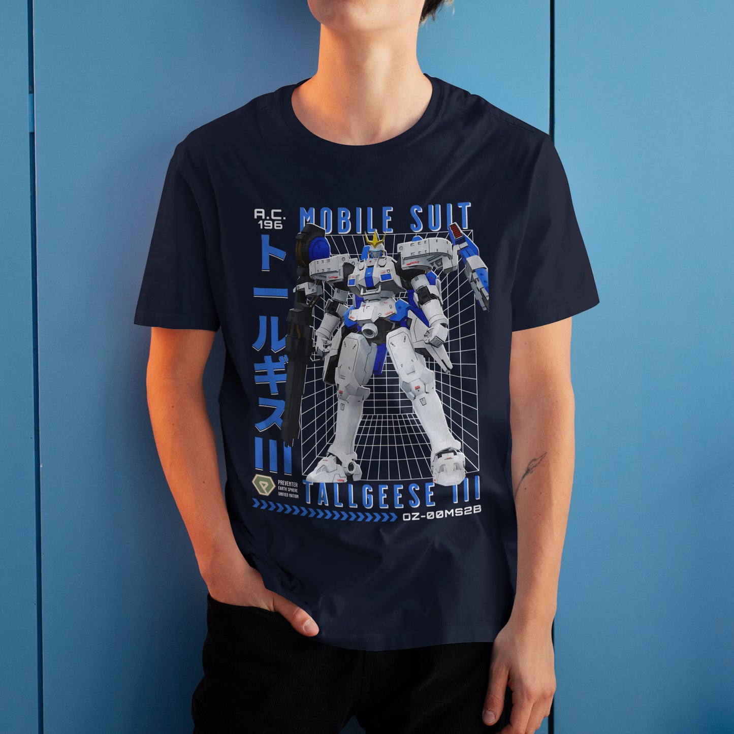 Tallgeese III OZ-00MS2B Mobile Suit Zechs Merquise Pilot Gundam Anime Graphic Art Tee