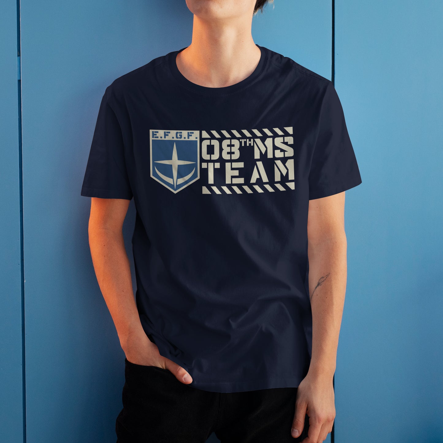 Gundam 08th MS Team Earth Federation Ground Forces E.F.G.F Anime Graphic Art T-Shirt