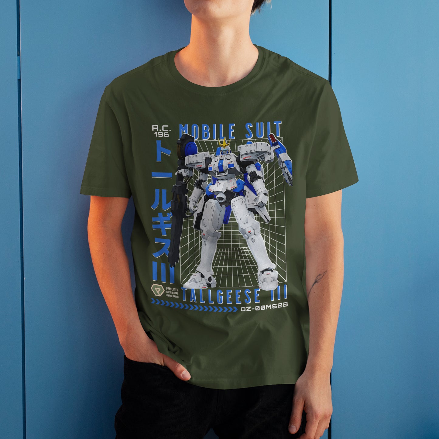 Tallgeese III OZ-00MS2B Mobile Suit Zechs Merquise Pilot Gundam Anime Graphic Art Tee
