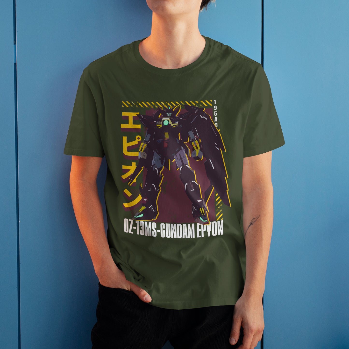 Gundam Epyon OZ-13MS Mobile Suit Tee Gundam Wing Anime Graphic Art T-Shirt