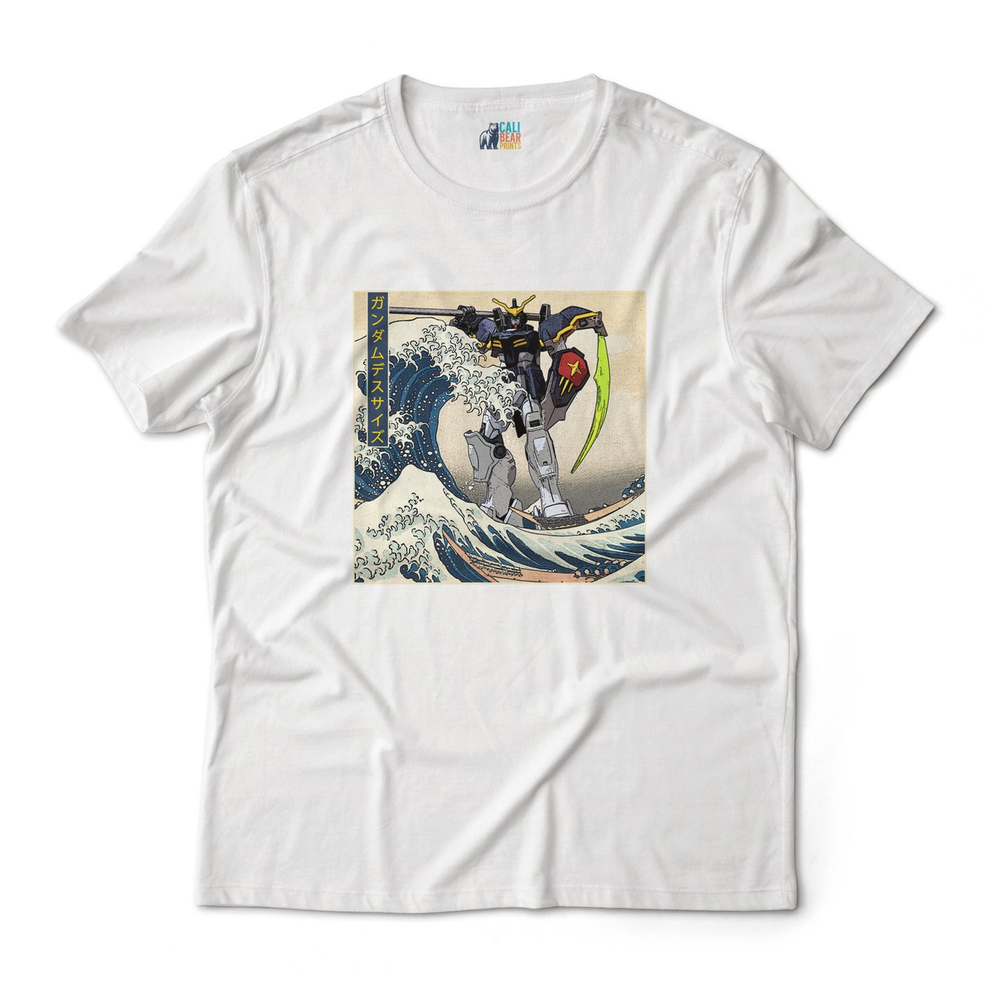 Gundam Deathscythe Mobile Suit Off Kanagawa Wave Anime Graphic Tee