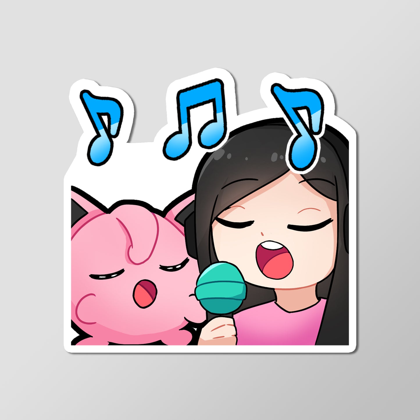 GraciouslyKait Glossy Laminated Vinyl Die Cut Emote Stickers