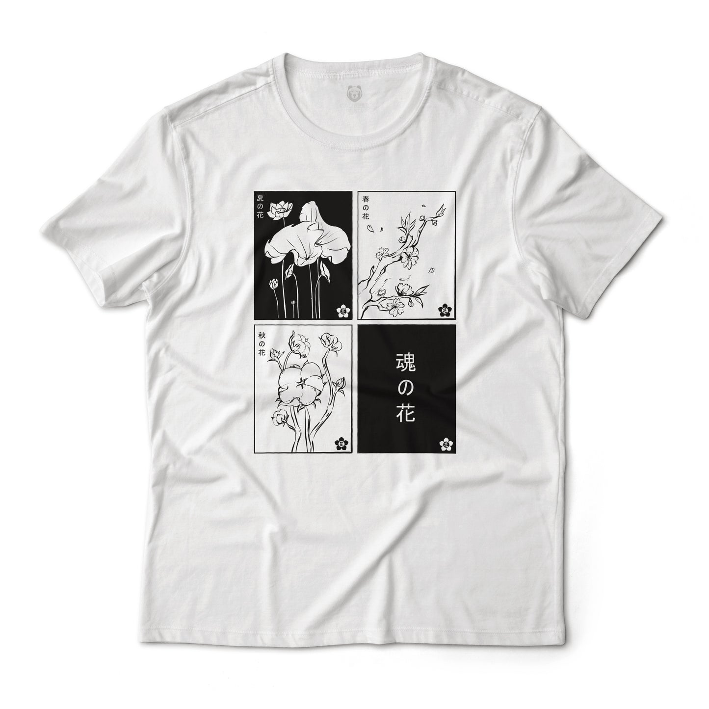 Japanese Minimalistic Floral Art Graphic Tee