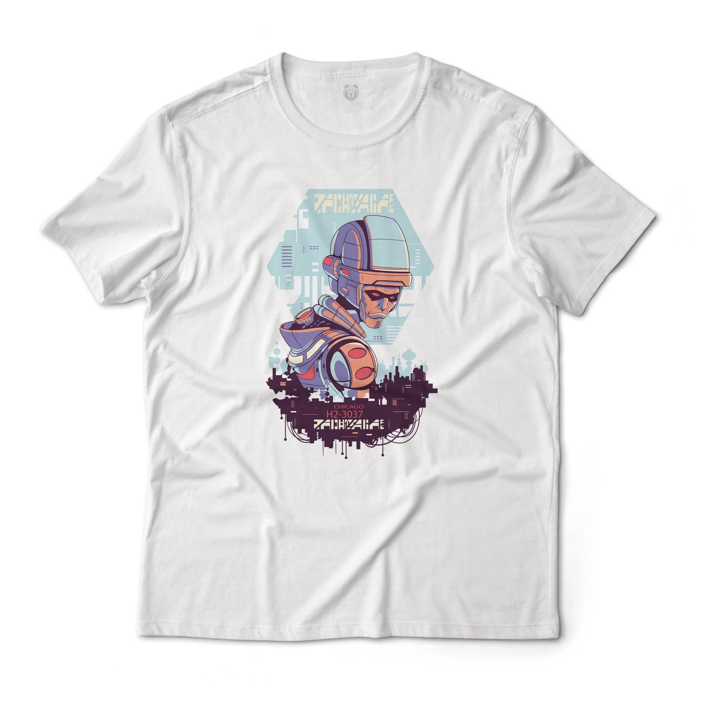 Cyberpunk Cyborg Futuristic Sci-Fi Graphic T-Shirt Lightweight Cotton