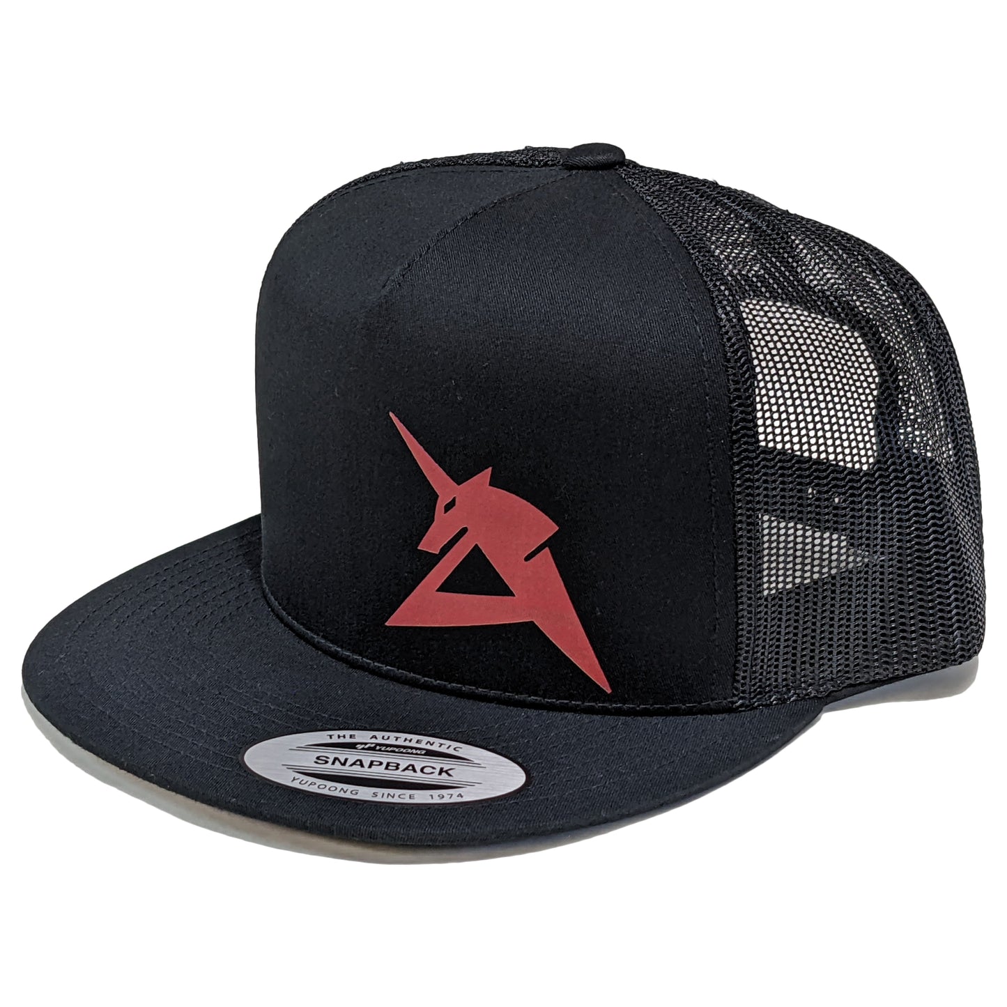 Amuro Ray Unicorn Logo Mobile Suit Gundam Anime Flat Bill Cap Trucker Hat