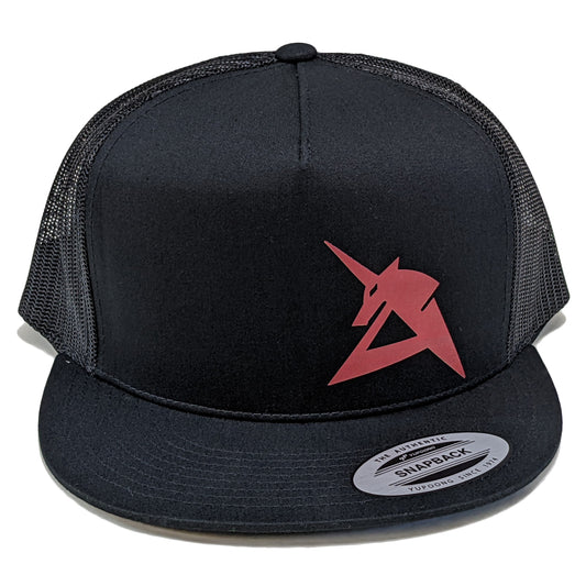 Amuro Ray Unicorn Logo Mobile Suit Gundam Anime Flat Bill Cap Trucker Hat