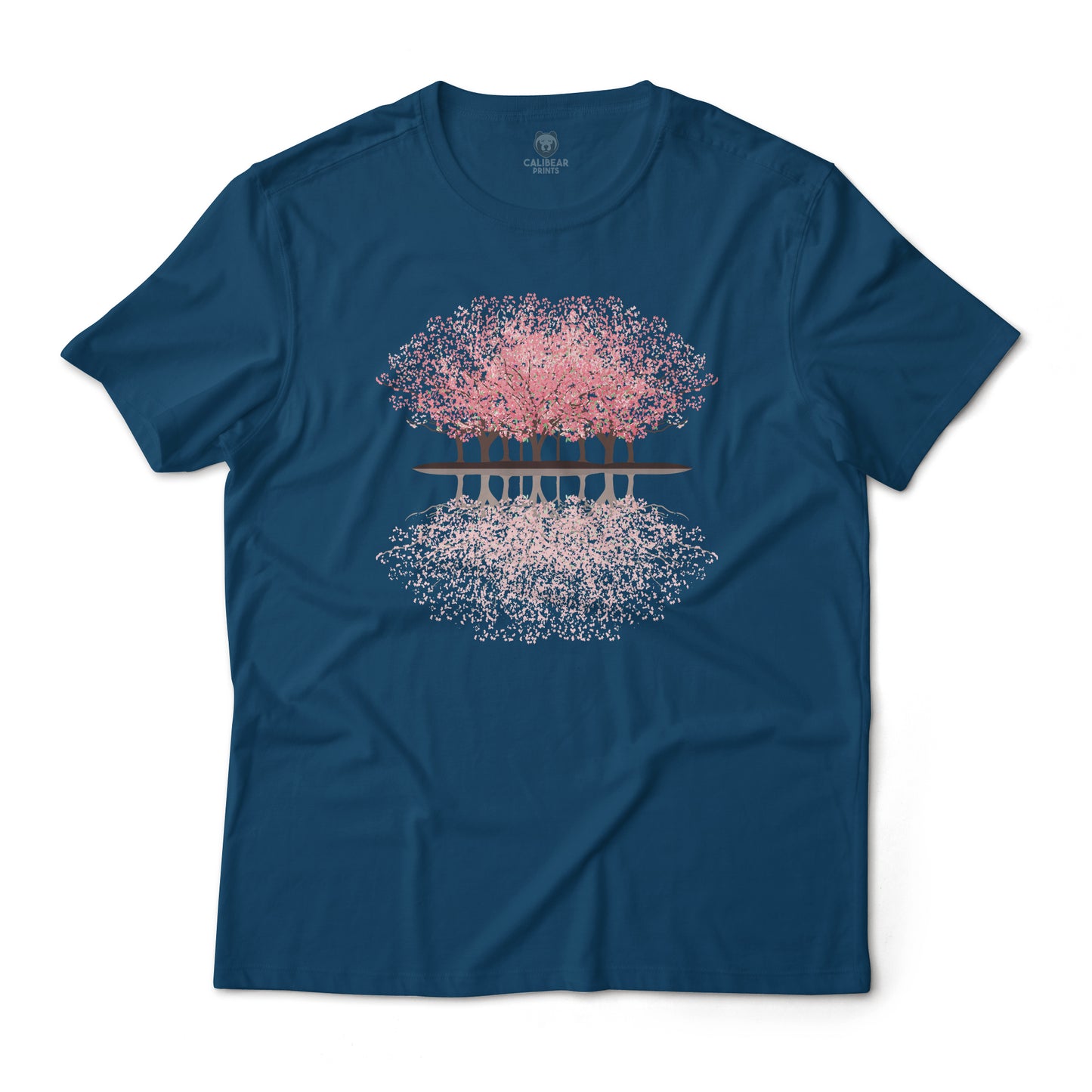 Cherry Blossom Sakura Forest Tranquil and Peaceful Reflection Graphic Tee