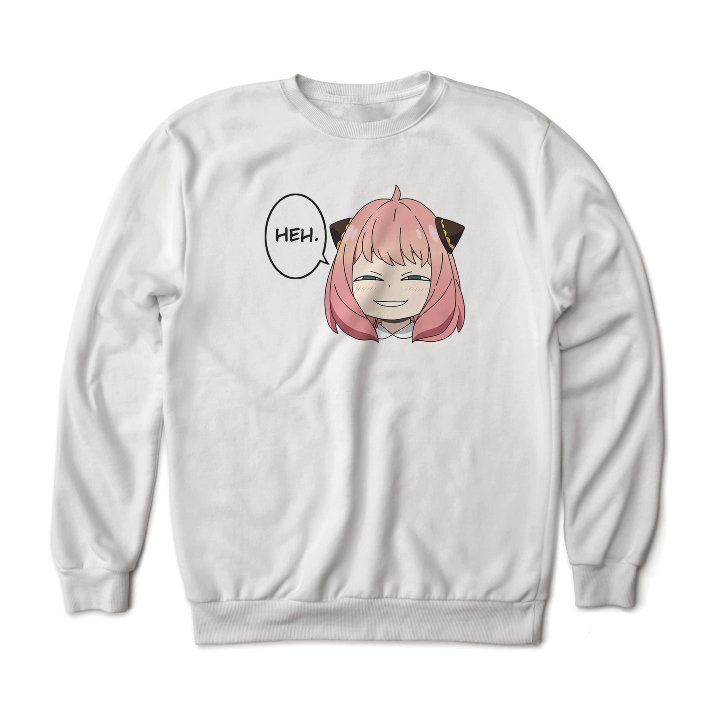 Spy x Family Anime Anya Forger Smug Heh Face Art Unisex Sweatshirt