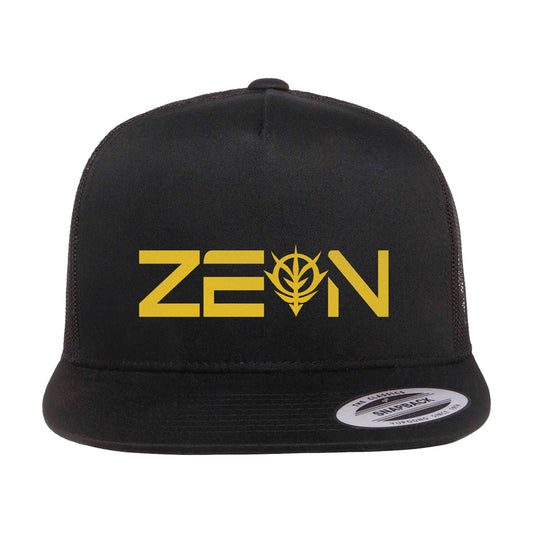 ZEON Snapback Trucker Hat – Mobile Suit: Gundam Inspired, Flat bill Mesh Back
