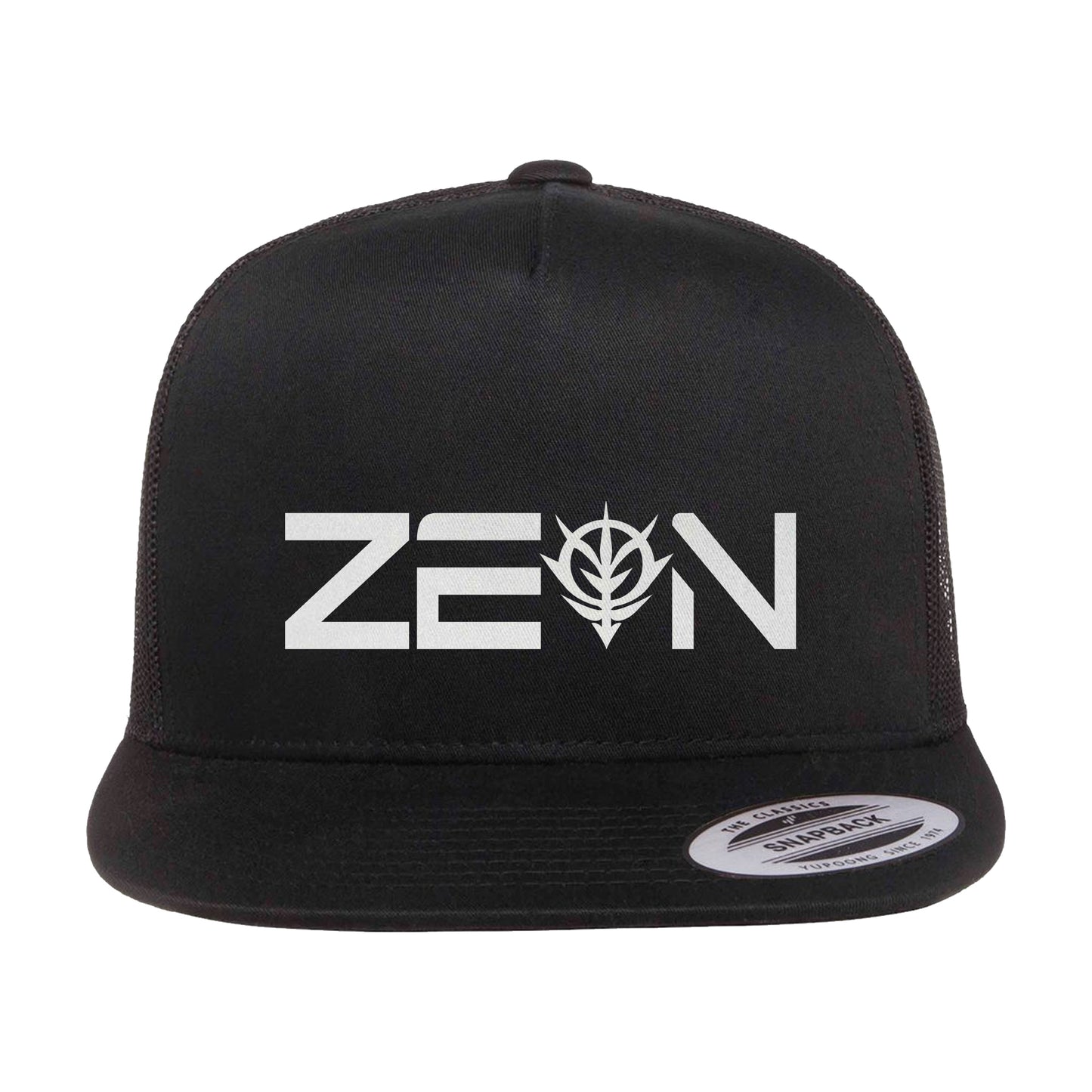 ZEON Snapback Trucker Hat – Mobile Suit: Gundam Inspired, Flat bill Mesh Back