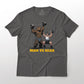 Man Vs Bear Weightlifting Funny Gym Art Graphic T-Shirt