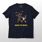 Man Vs Bear Weightlifting Funny Gym Art Graphic T-Shirt