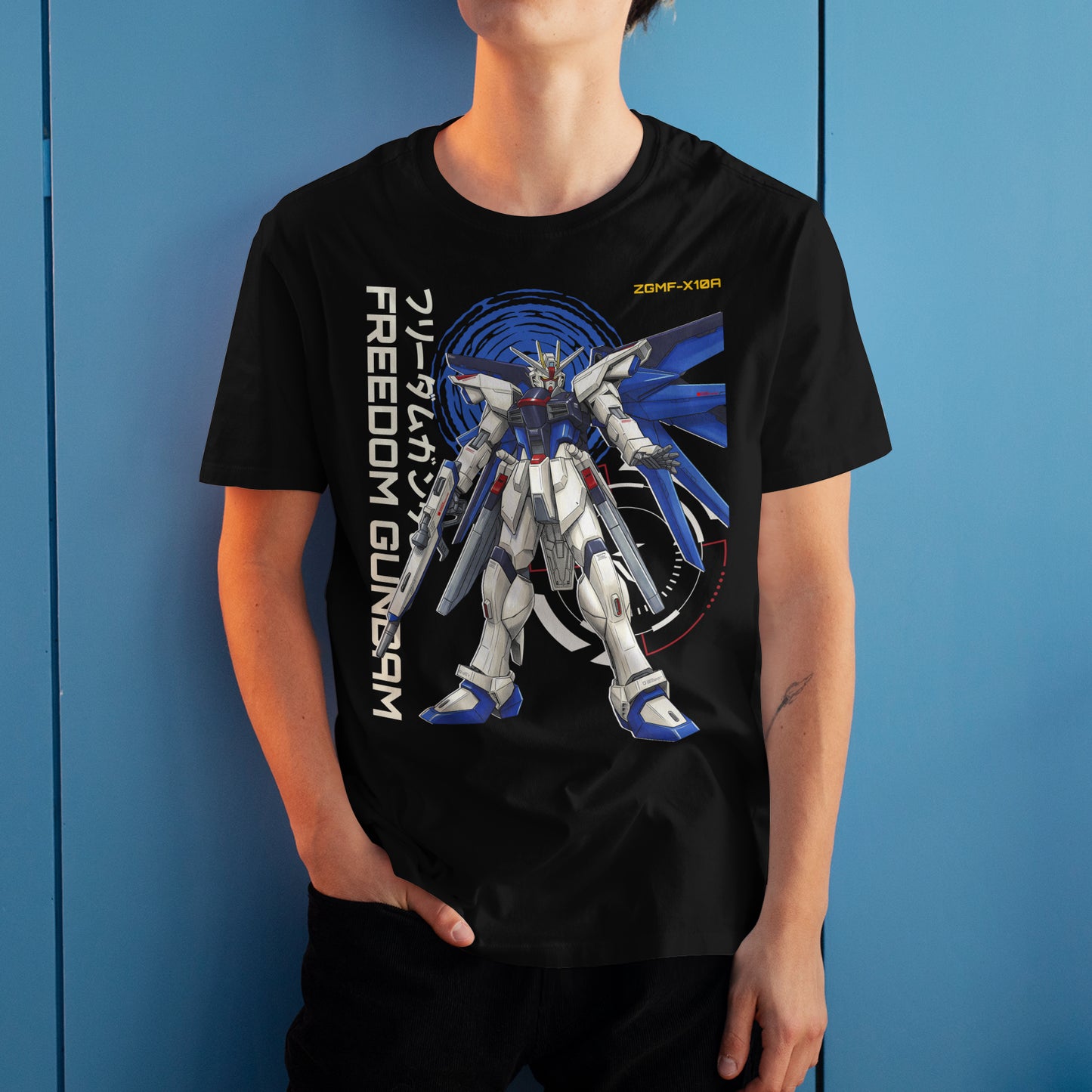 Freedom Gundam ZGMF-X10A T-Shirt, Mobile Suit SEED Anime Tee