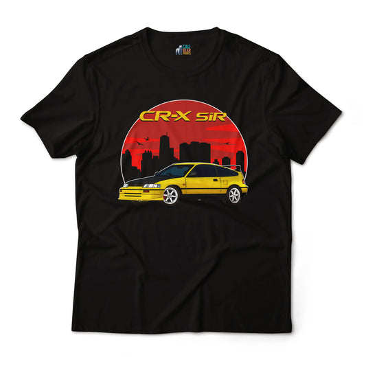 1991 CR‑X SiR Yellow Honda Graphic Art Tee Retro JDM Car T-Shirt