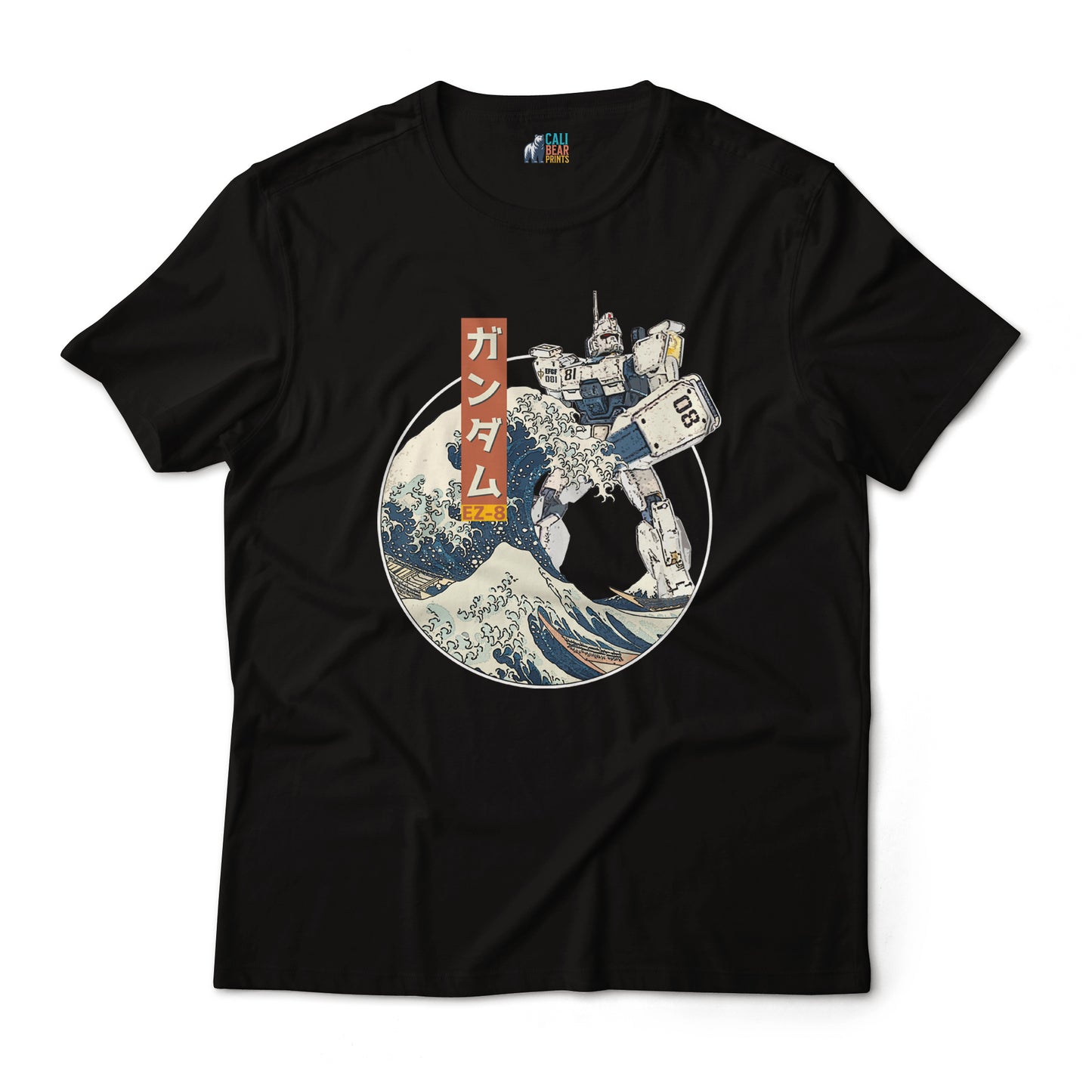 Gundam RX-79 EZ8 Mobile Suit: 08th MS Team in the Great Wave off Kanagawa T-Shirt