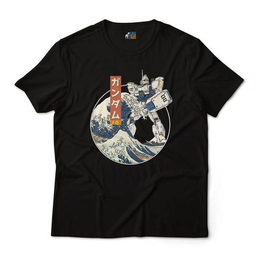 Gundam RX-79 EZ8 Mobile Suit: 08th MS Team in the Great Wave off Kanagawa T-Shirt