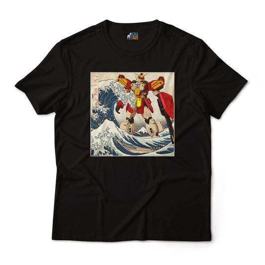 Gundam Heavyarms in Great off Kanagawa Wave Anime Graphic Tee