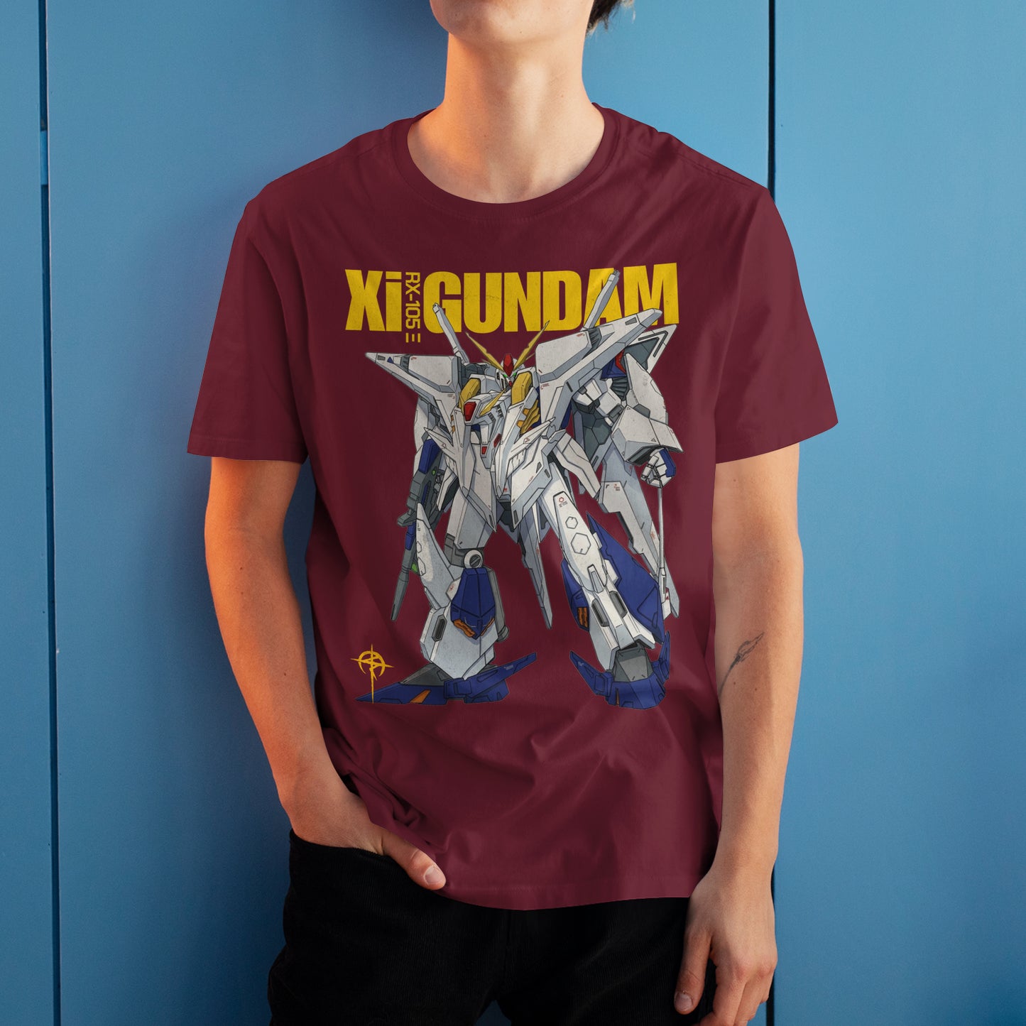 RX-105 Xi Gundam Mobile Suit Anime Mech Graphic Art T-Shirt