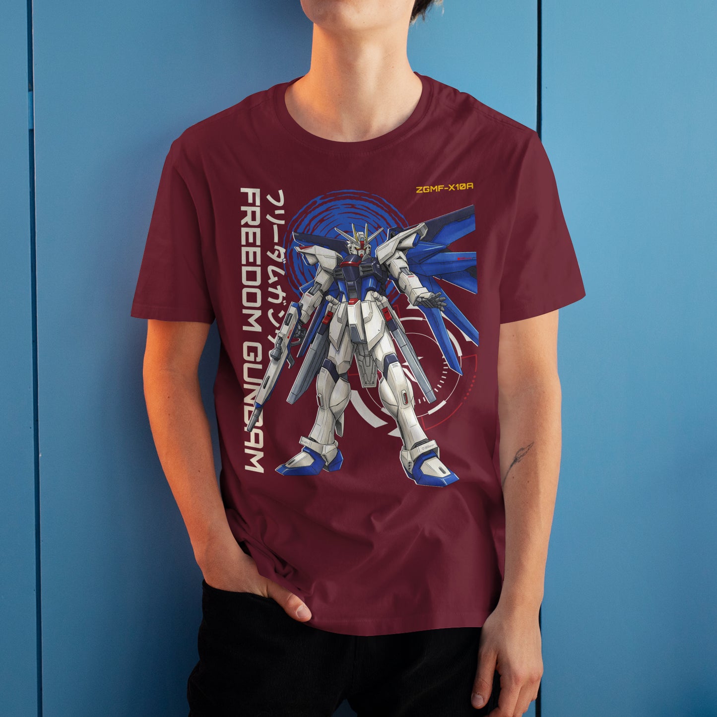 Freedom Gundam ZGMF-X10A T-Shirt, Mobile Suit SEED Anime Tee