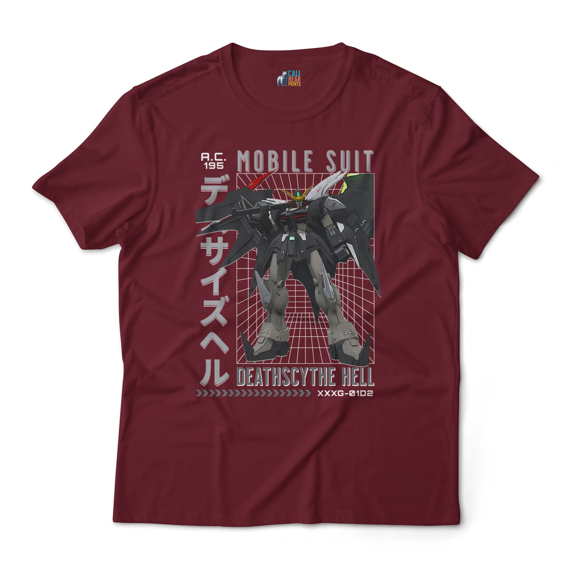 Gundam Deathscythe Hell XXXG-01D2 Retro Anime Mecha Grid Design