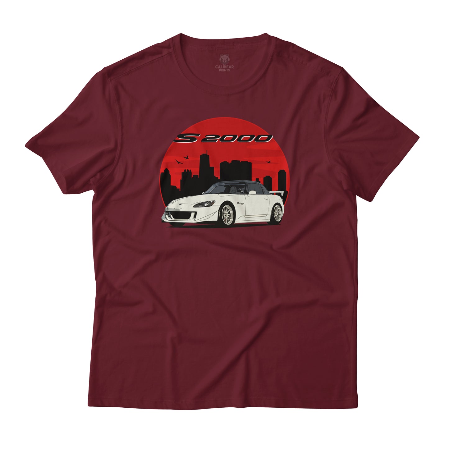 Honda S2K S2000 JDM Classic Tuner Car City Silhouette Graphic Art Sports Car Novelty T-Shirt