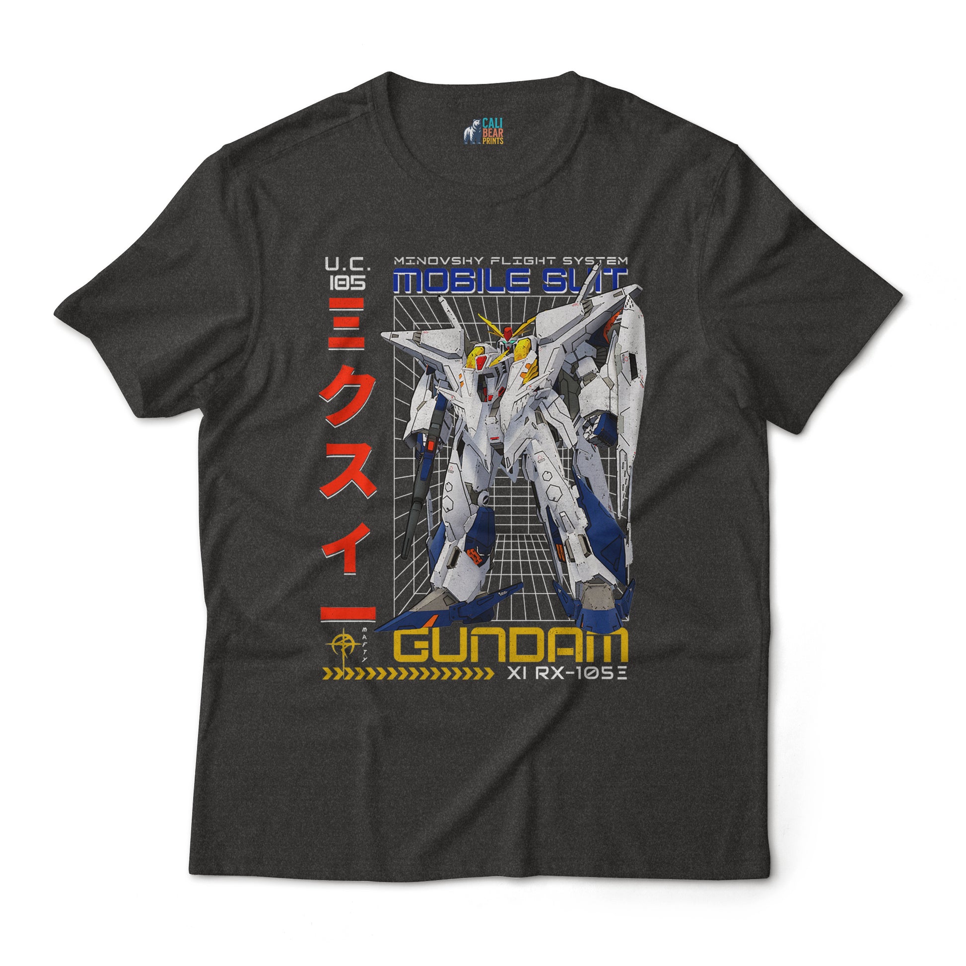Gundam RX-105E T-Shirt Minovsky Flight System Mecha Anime Graphic Tee 105 Design