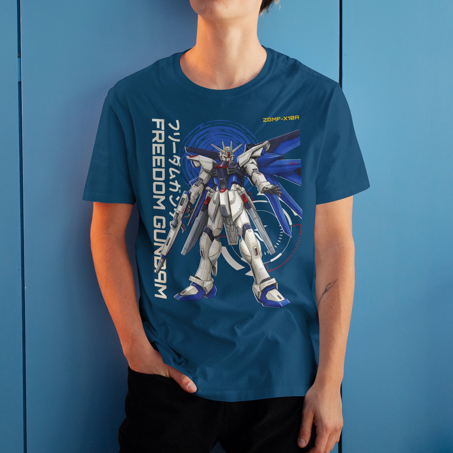 Freedom Gundam ZGMF-X10A T-Shirt, Mobile Suit SEED Anime Tee