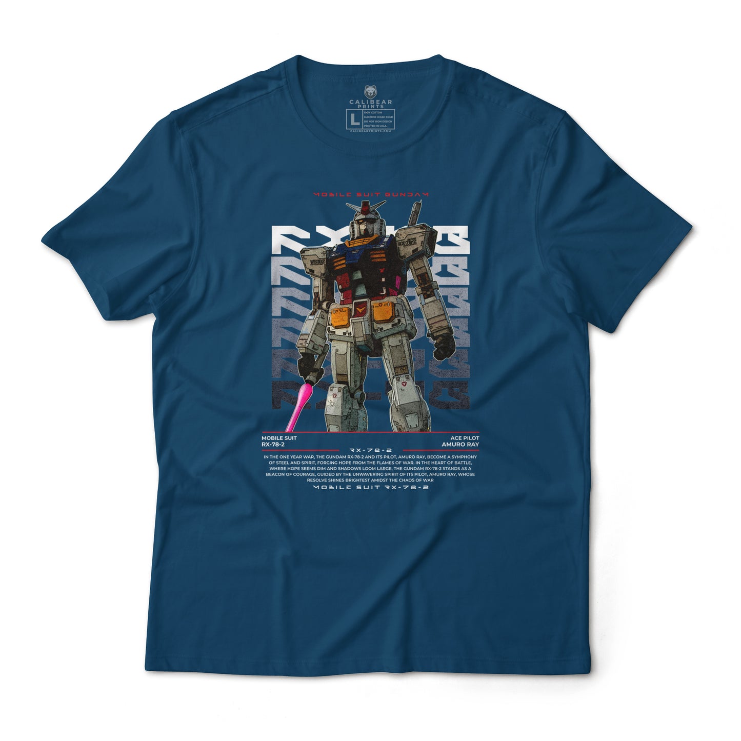 RX-78-2 Gundam Mobile Suit Poster Style Graphic Art T-Shirt