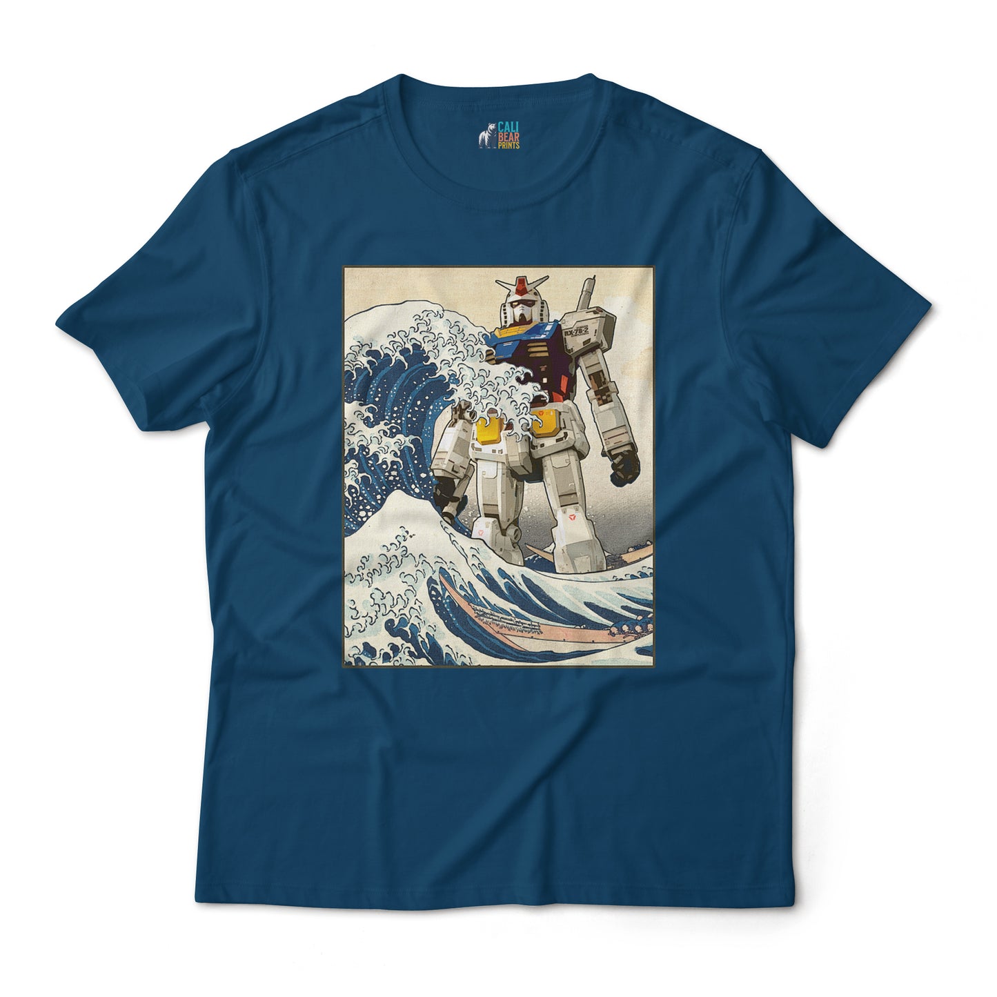 RX-78-2 Gundam Mobile Suit - Great Wave Off Kanagawa - Anime Graphic Art T-Shirt