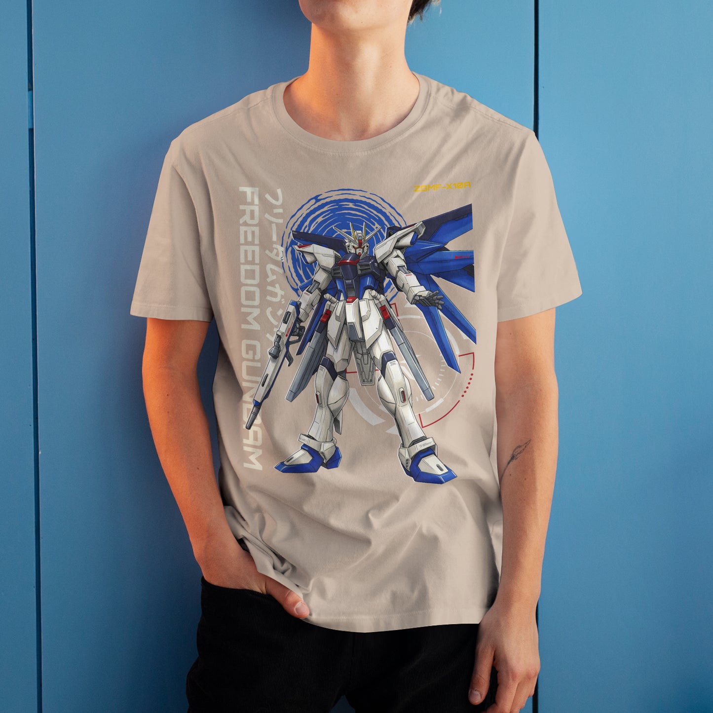Freedom Gundam ZGMF-X10A T-Shirt, Mobile Suit SEED Anime Tee