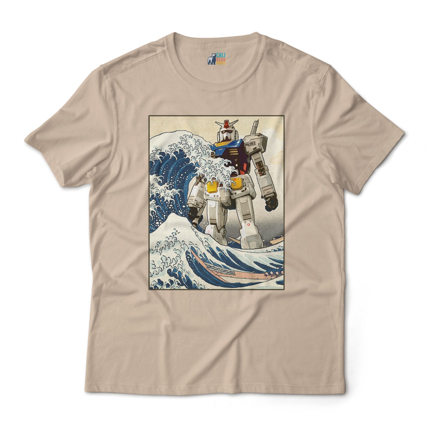 RX-78-2 Gundam Mobile Suit - Great Wave Off Kanagawa - Anime Graphic Art T-Shirt