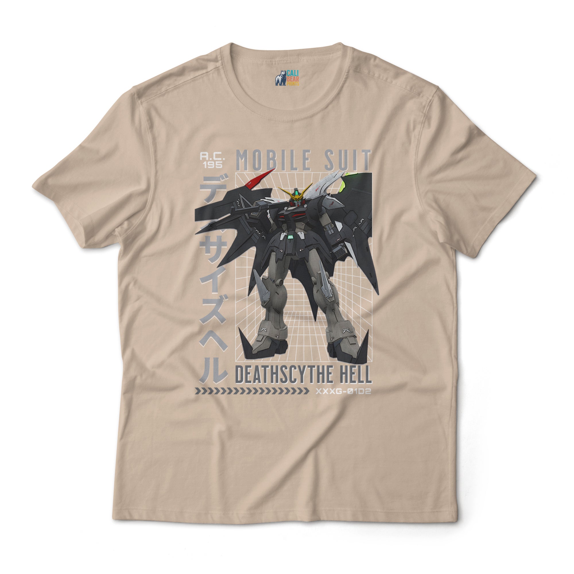 Gundam Deathscythe Hell XXXG-01D2 Retro Anime Mecha Grid Design