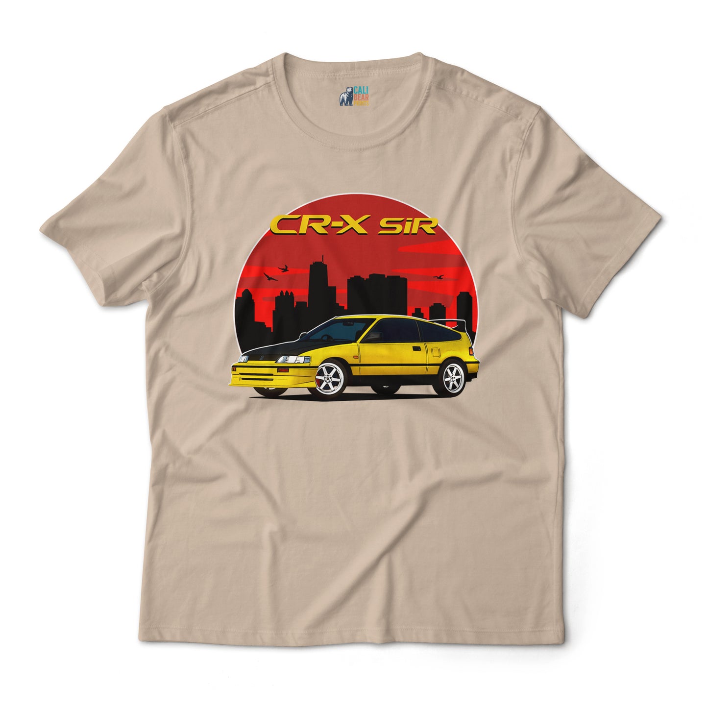 1991 CR‑X SiR Yellow Honda Graphic Art Tee Retro JDM Car T-Shirt